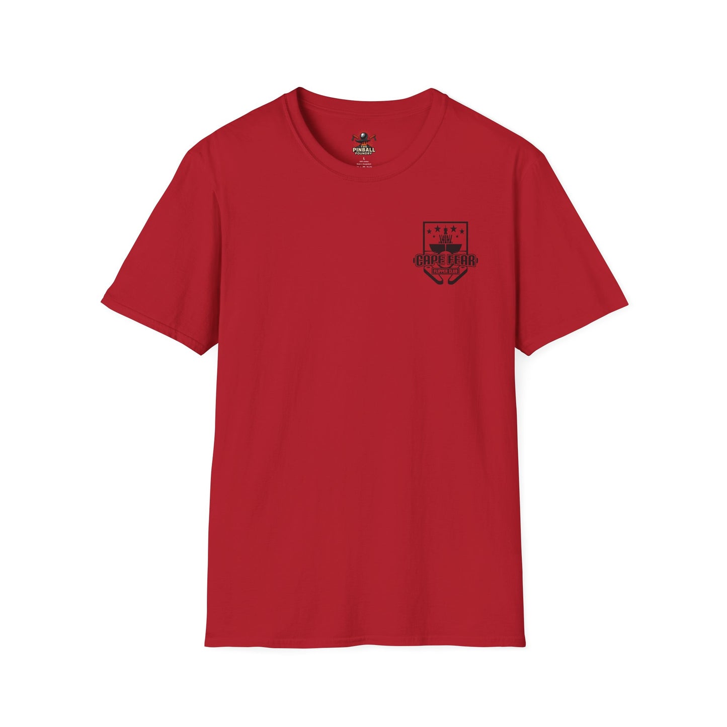 Cape Fear Flipper Club, Gaming T-Shirt, Unisex Softstyle T-Shirt, Perfect Gift for Gamers, Casual Wear, Pinball Lover Apparel