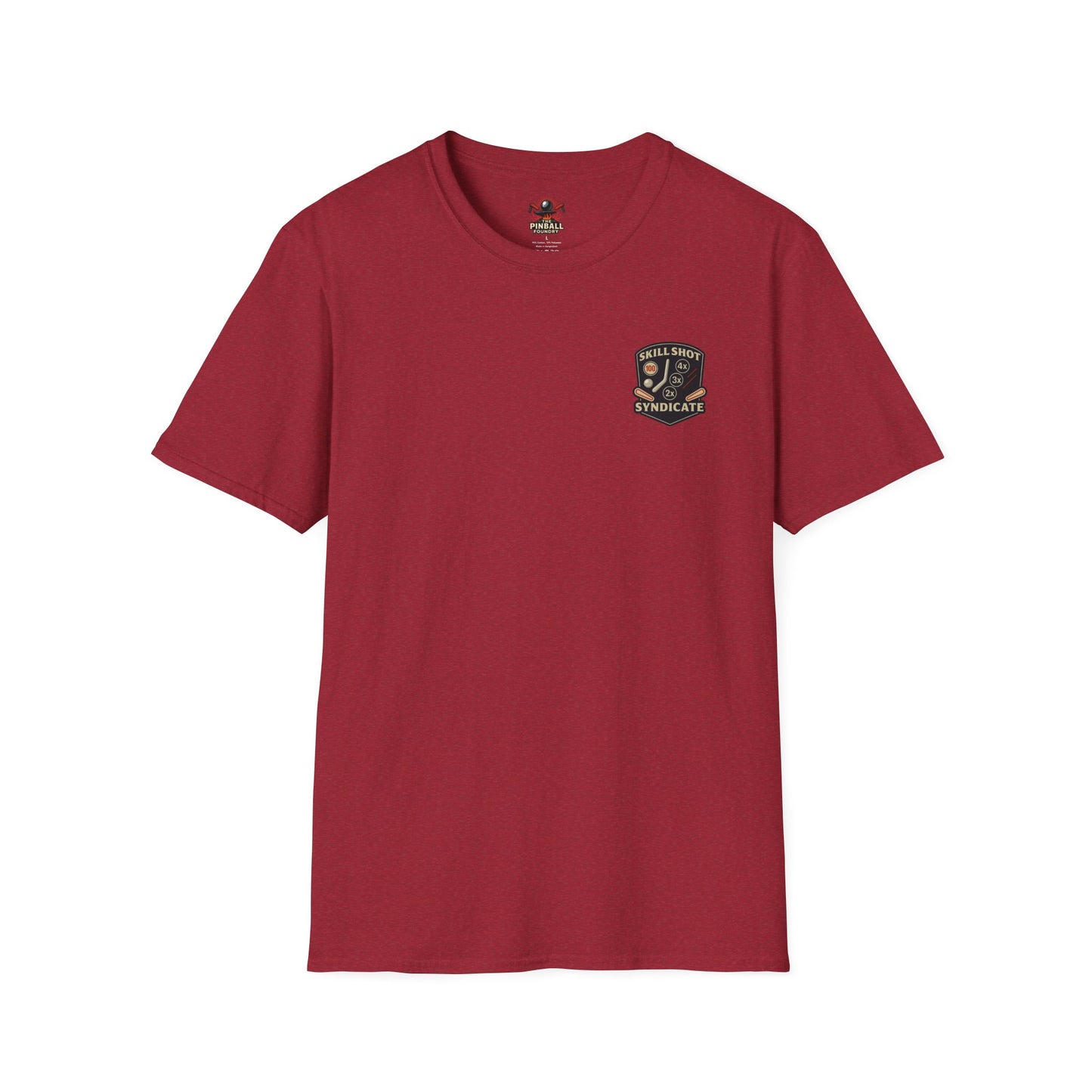 The Pinball Foundry Skill Shot Syndicate, Gaming T-Shirt, Unisex Softstyle T-Shirt, Perfect Gift for Gamers, Casual Wear, Pinball Lover Apparel