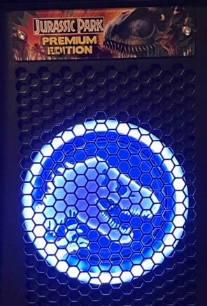 Jurassic Park LED Speaker Diffuser as shown on a Stern Pinball premium edition 