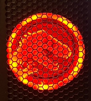 Close up of the Jurassic Park LED Speaker Panel Inserts