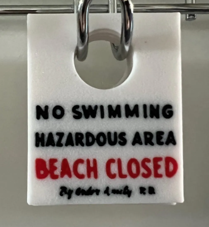 Stern Jaws Shooter Rod Plate – “Beach Closed” Edition