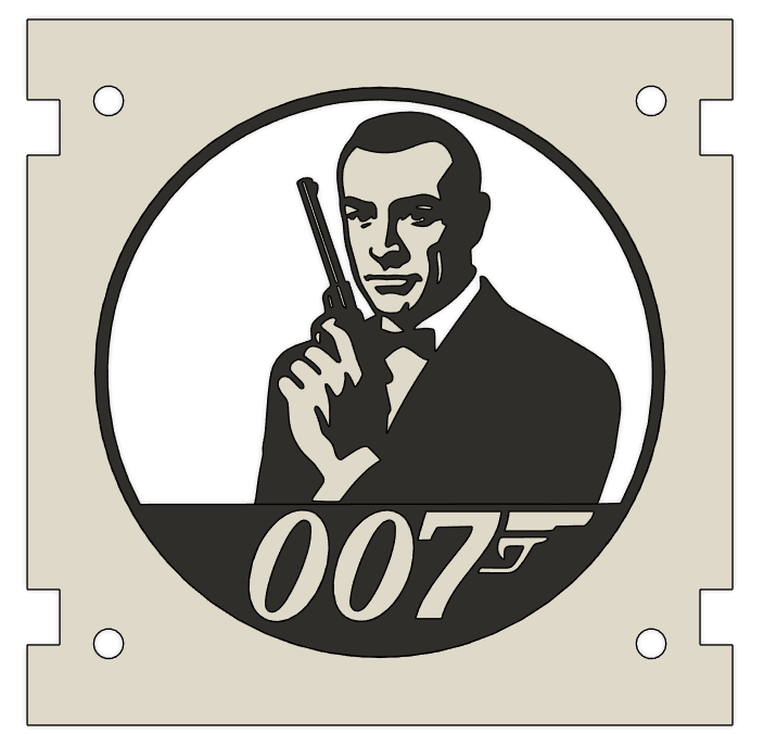James Bond LED speaker diffuser for Stern pinball
